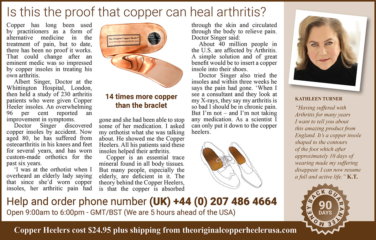 is this proof that copper can heal arthritis